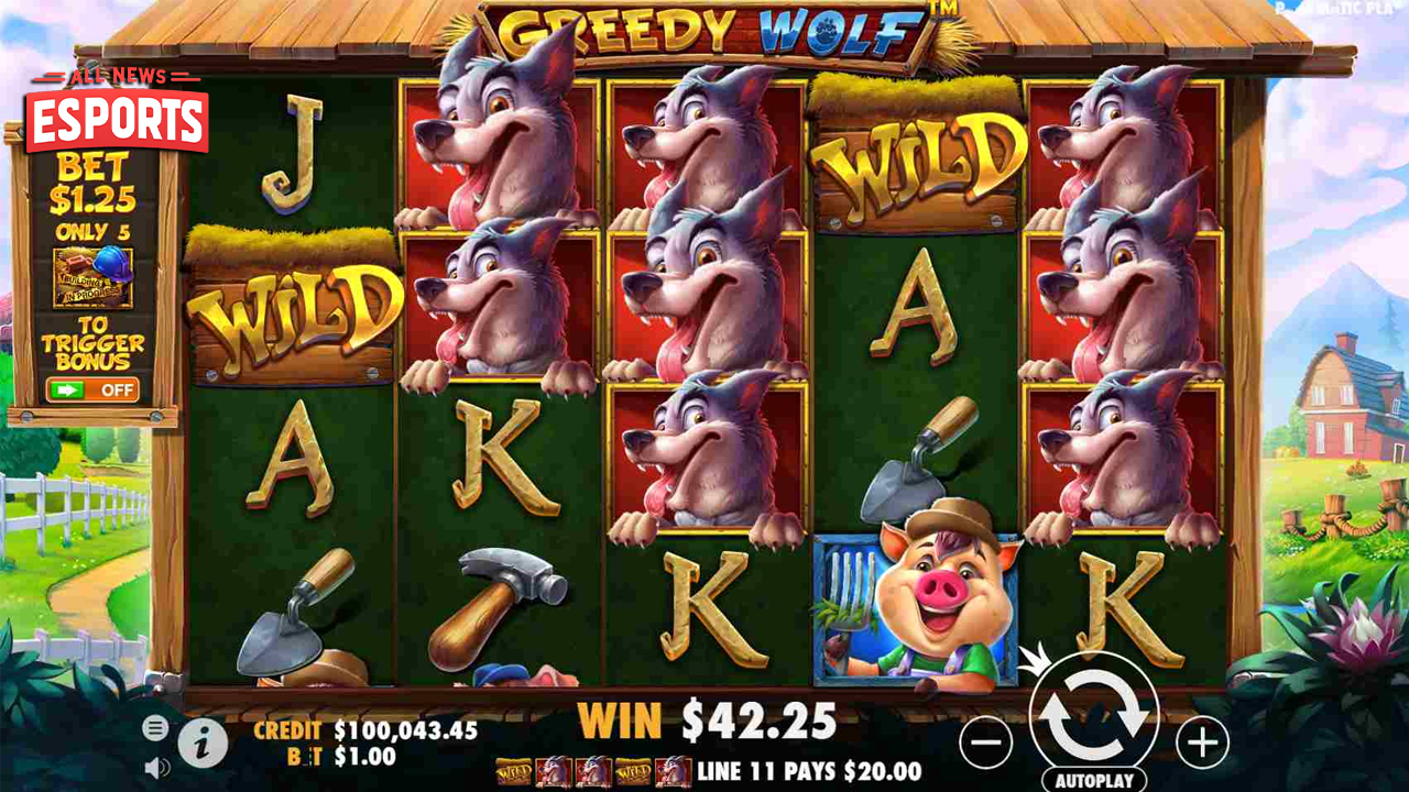 Buru Jackpot Greedy Wolf di Judi Slot, Sensasi Tak Terlupakan
