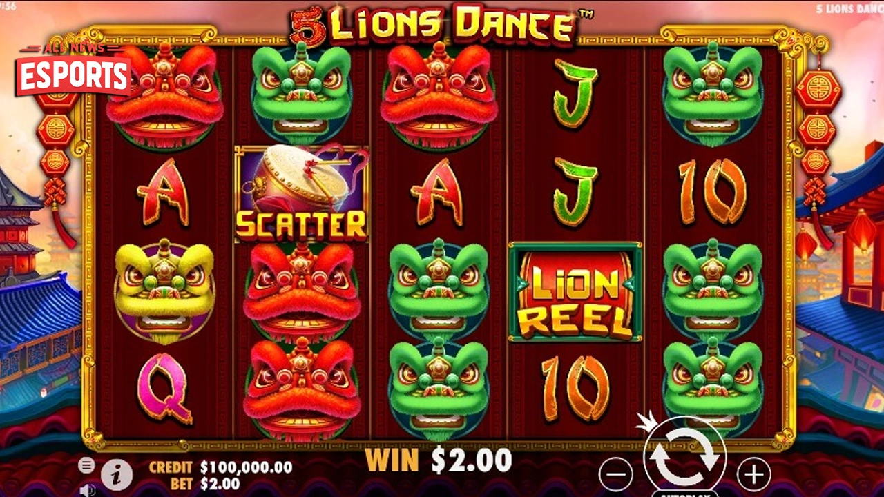 5 Lions Dance dalam Bertema China Lain